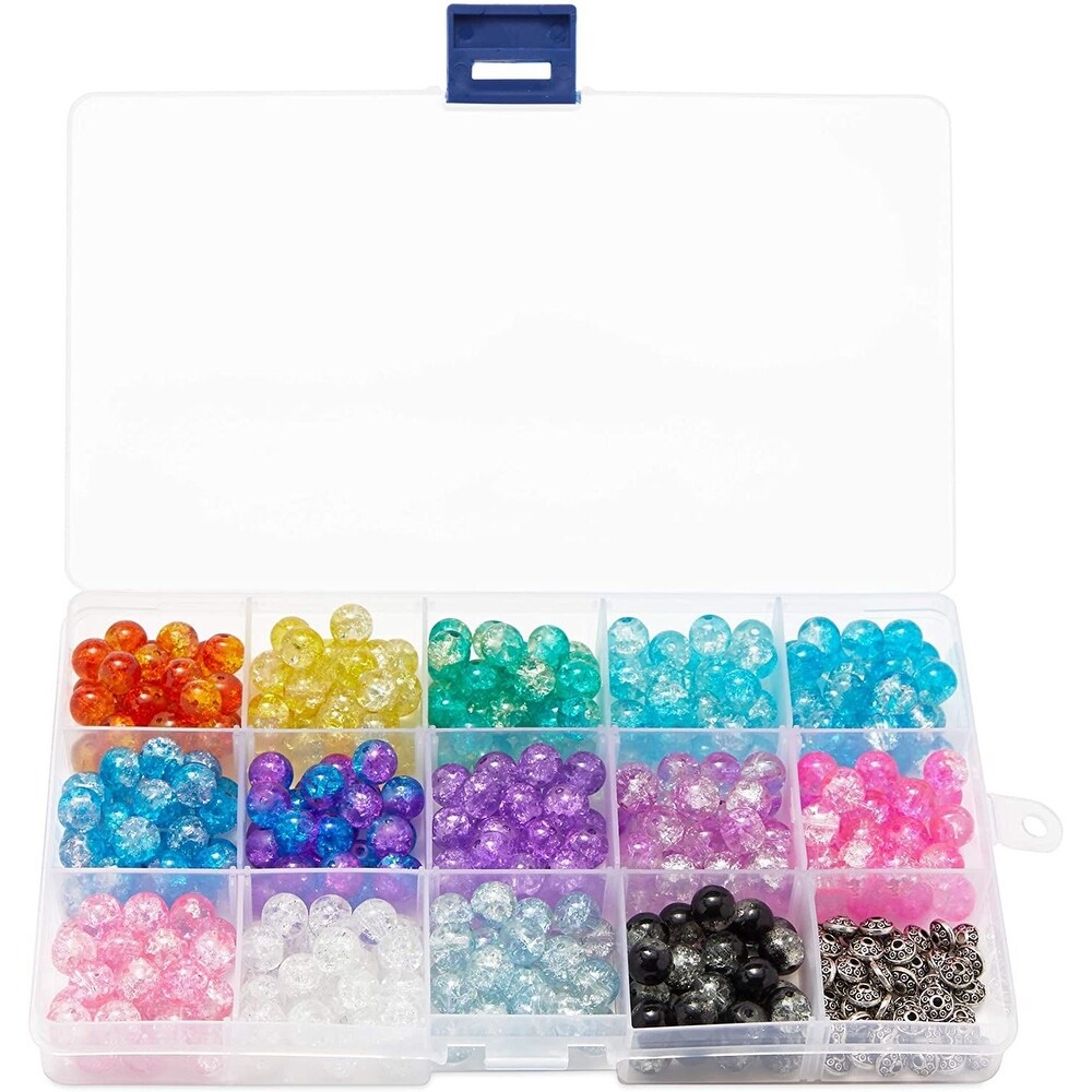 6 Pack Plastic Jewelry Organizer Box with Labels and Dividers for Custom Organization (7 x 4 x 1 in)