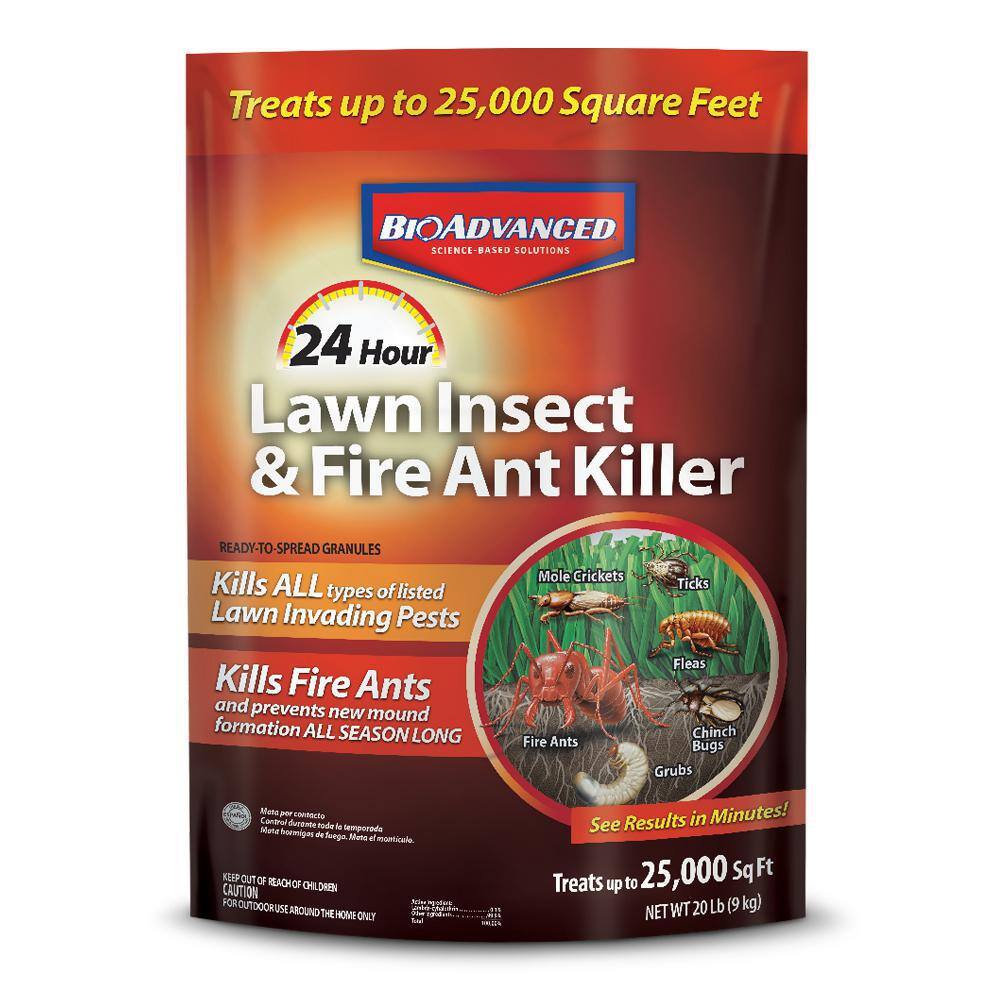 BIOADVANCED 20 lbs. Granules 24-Hour Lawn Insect and Fire Ant Killer 700910G