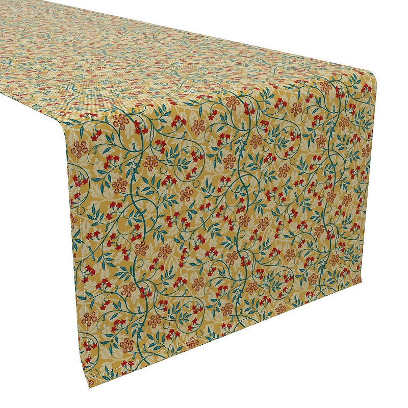 Table Runner， 100% Cotton， 16x90， Floral 67