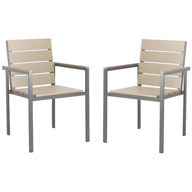 Beldan Stackable Chair set Of 2 Taupe Safavieh