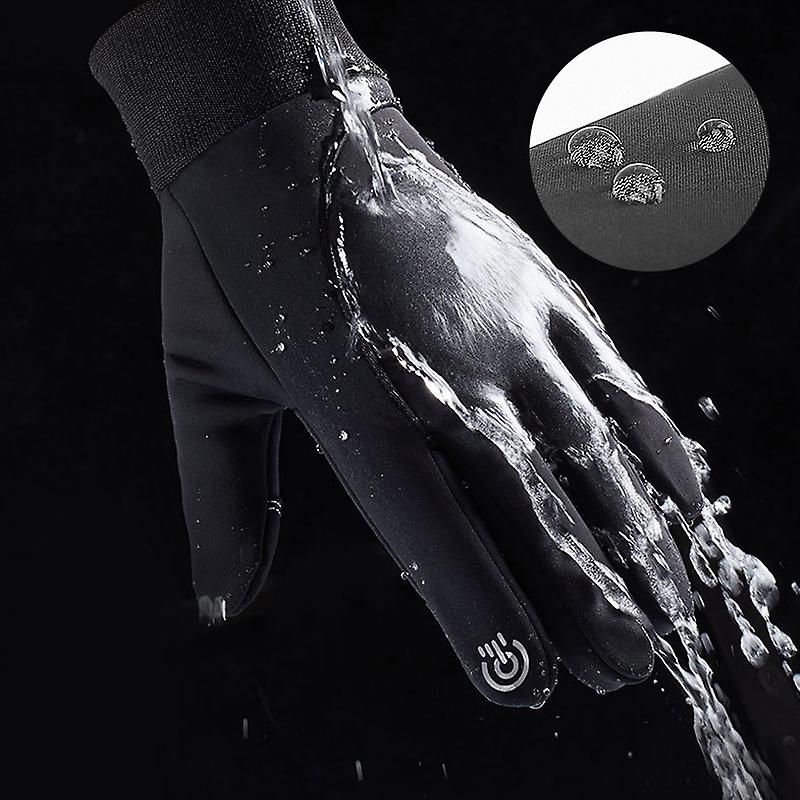 Winter Ski Gloves Men Cycling Bike Women Thermal Fleece Cold Wind Waterproof Touch Screen Bicycle Warm Running Skiing Mitten