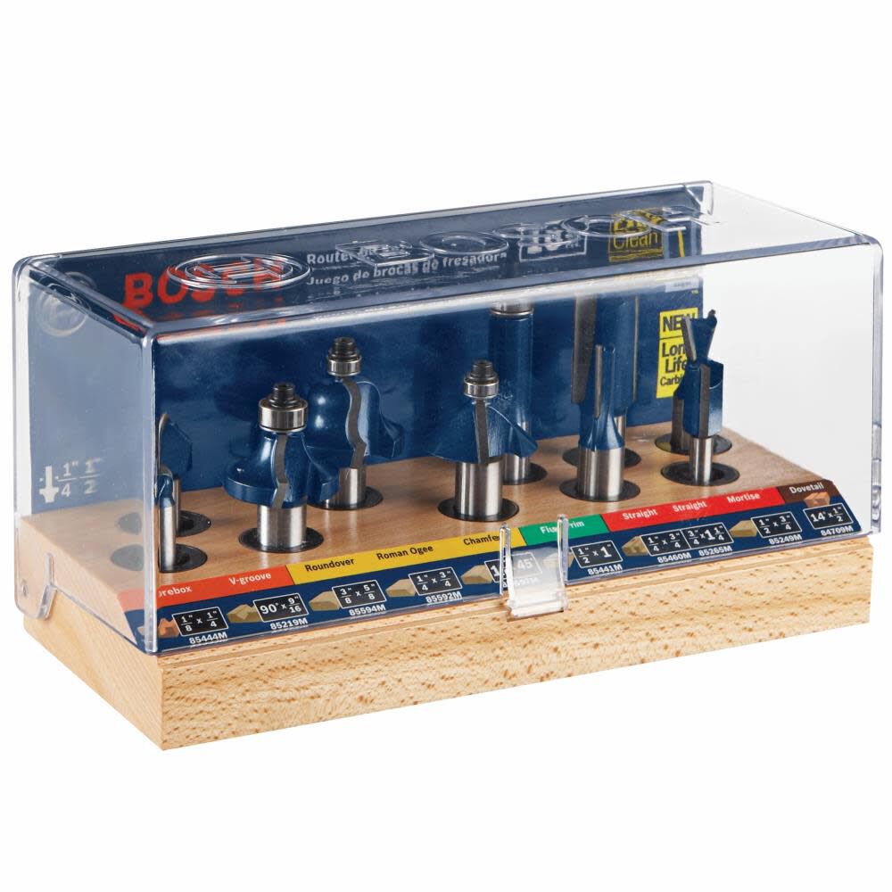 Bosch 10 pc. All-Purpose Router Bit Set RBS010 from Bosch