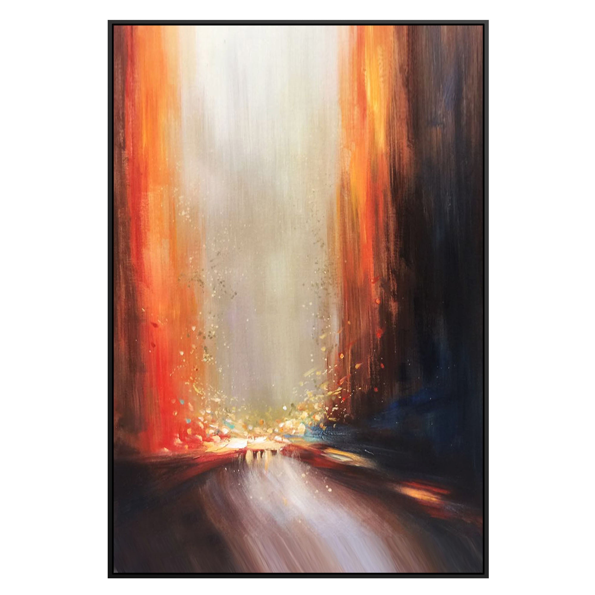 Blurry Night Hand Painted Art Painting With Frame 130X90 Cm Soap052