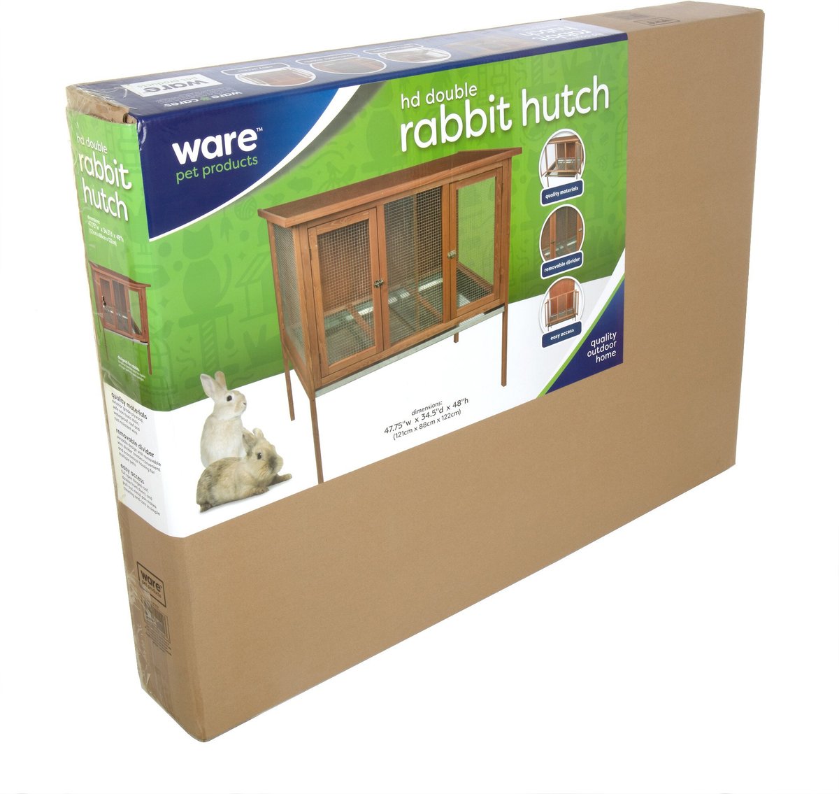 Ware HD Double Rabbit Hutch