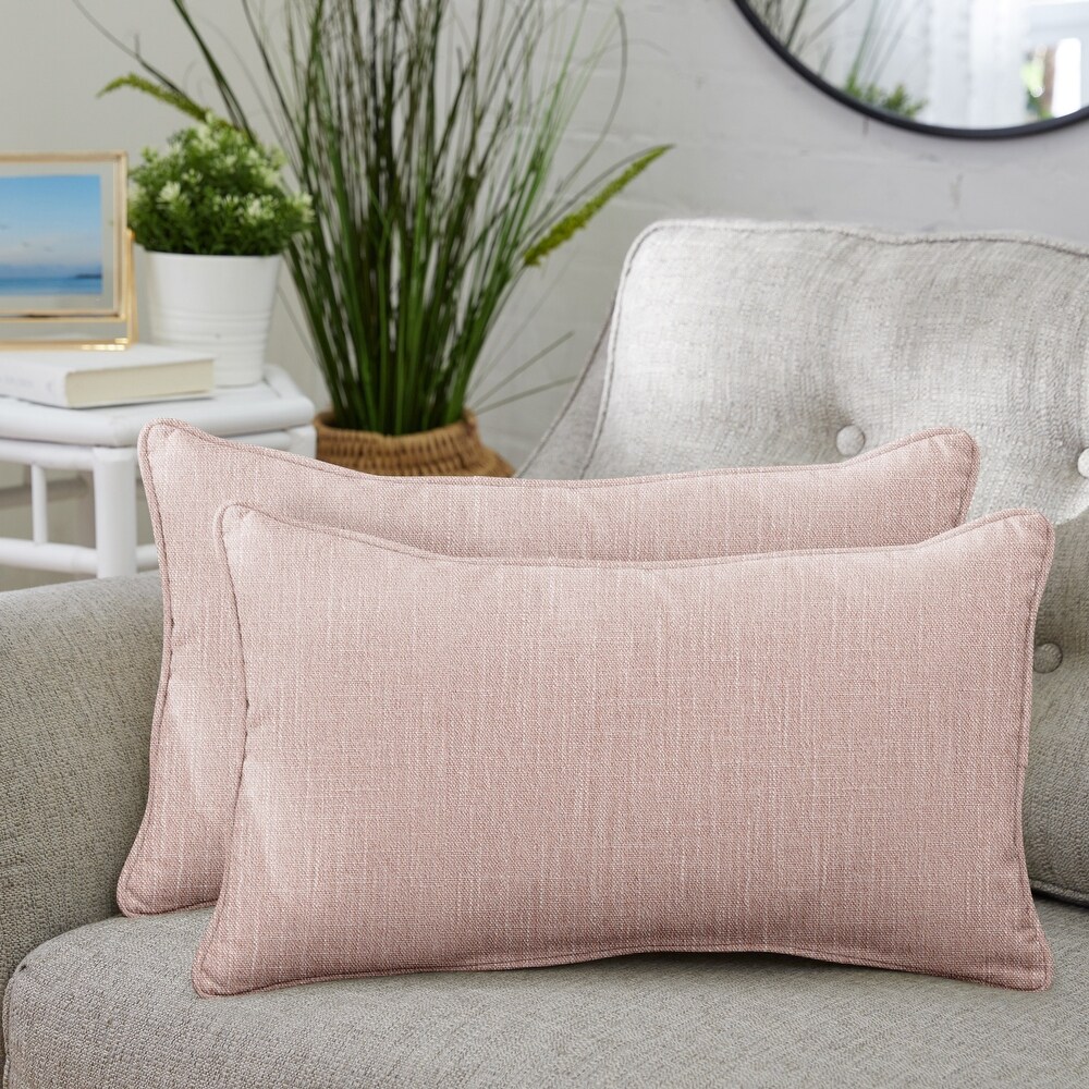 Sorra Home Corded Linen Texture Pillows (Set of 2)