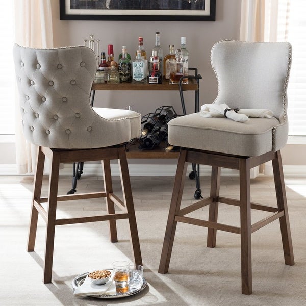 Gradisca Upholstered Swivel Bar Stool - Set of 2