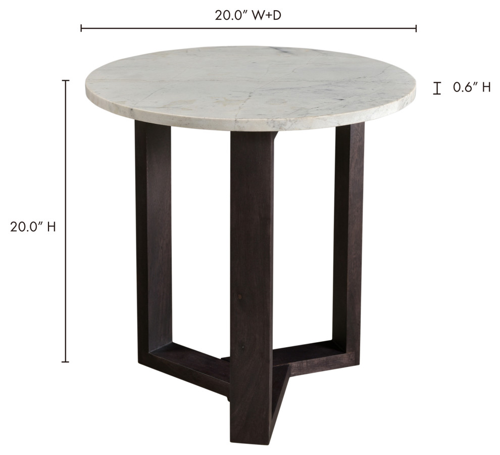 Jinxx Side Table Charcoal Grey   Traditional   Side Tables And End Tables   by Kolibri Decor  Houzz