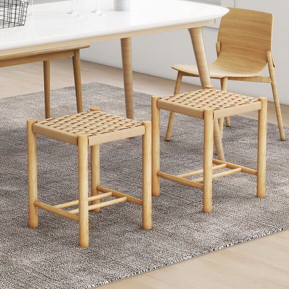 Costway 34257819 Dining Stool Set of 2 with Rubber...