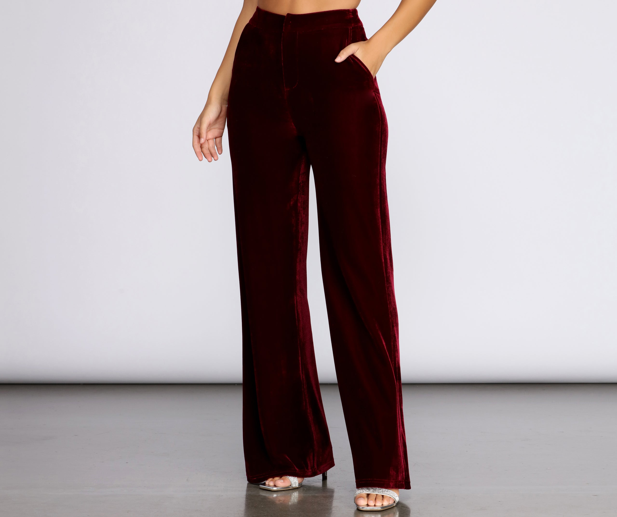 Velvet Glamour High Waist Pants