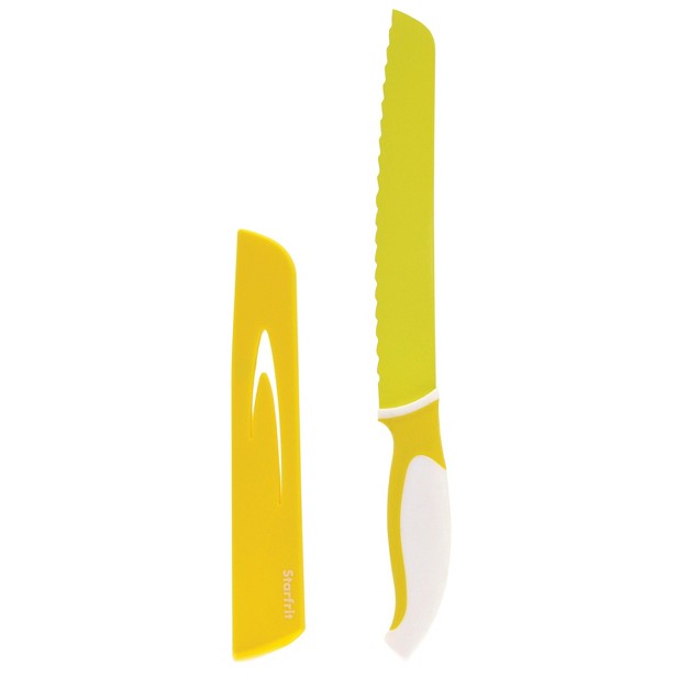 Starfrit 8 in Bread Knife With Sheath Yellow