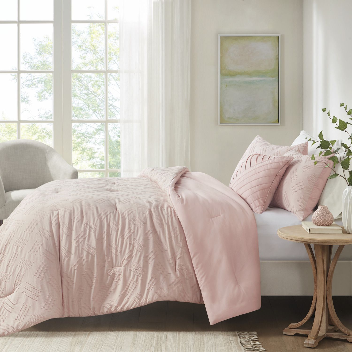 Madison Park Harlow Cotton Comforter Set with Throw Pillow