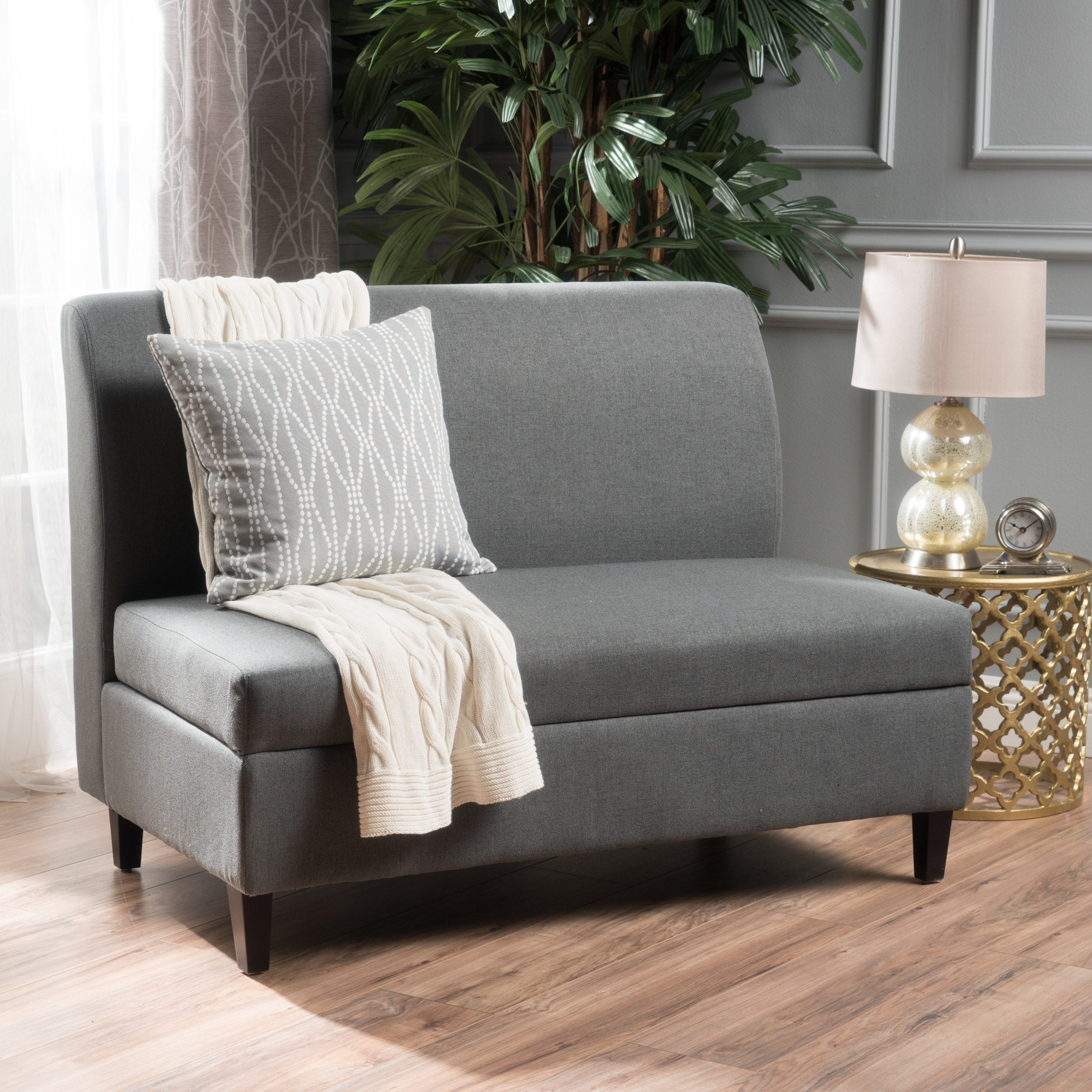 Toro Versatile Modern Fabric Storage Settee