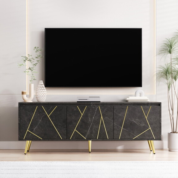 Modern TV Stand for 65 TV  Media Console Table  E...