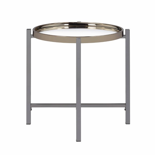 Monaco Round End Table Gold Picket House Furnishings