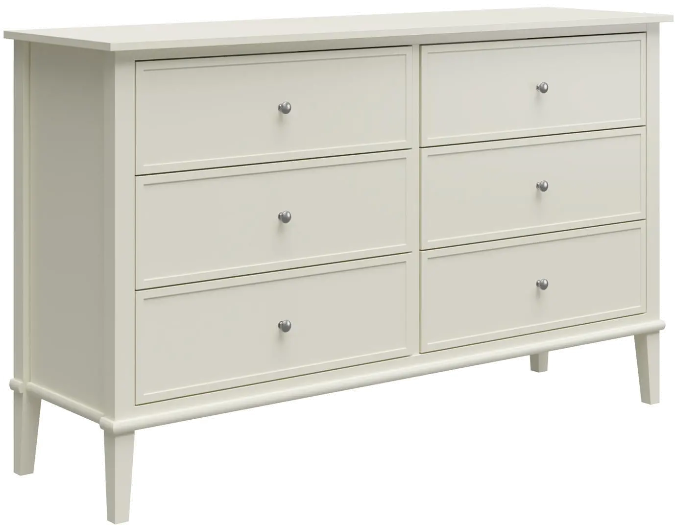 Franklin Transitional Soft White 6-Drawer Dresser