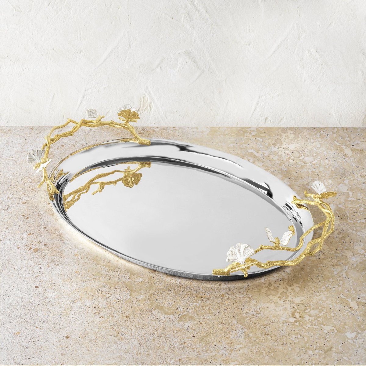 Butterfly Ginkgo Gold Tray