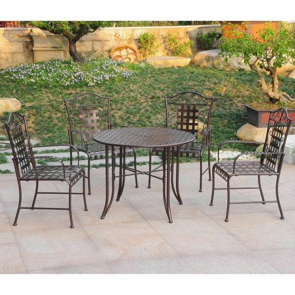 Mandalay 5Piece Iron Patio Dining Set