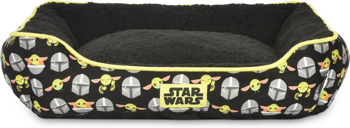 Fetch For Pets Star Wars Mandalorian Child In A Cradle Cuddler Dog Bed， Black