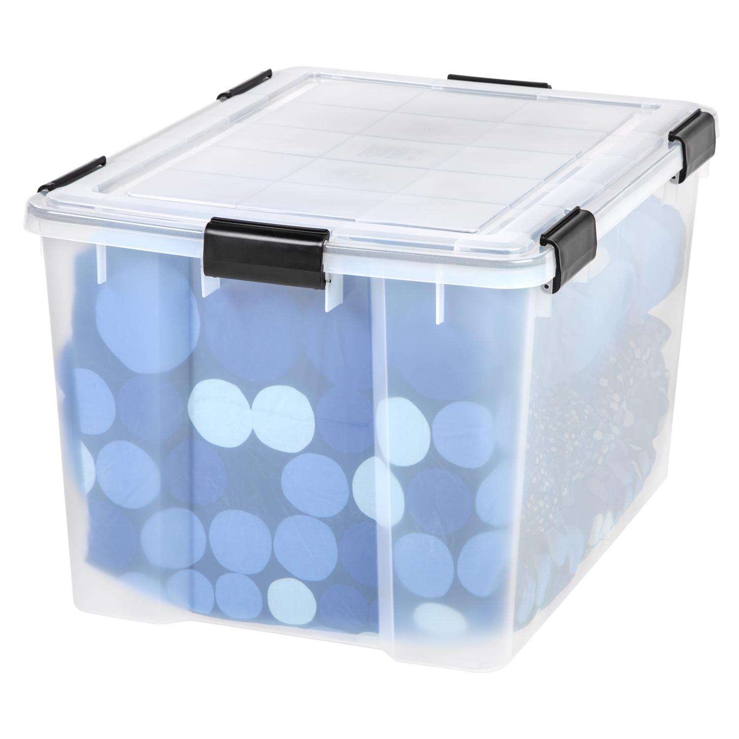 IRIS WEATHERPRO 46 qt Clear Storage Box 11.75 in. H X 15.75 in. W X 19.7 in. D Stackable