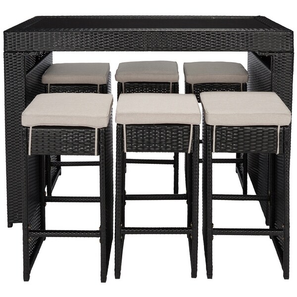 SAFAVIEH Horus 7Piece Outdoor Patio Dining Set.