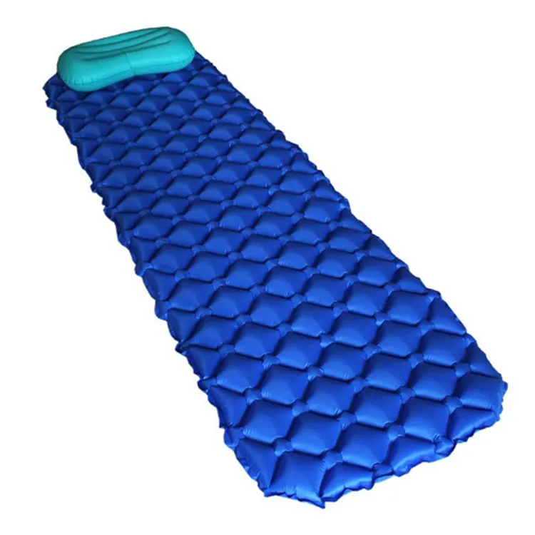 New products single person inflating waterproof sleeping pad for camping hiking