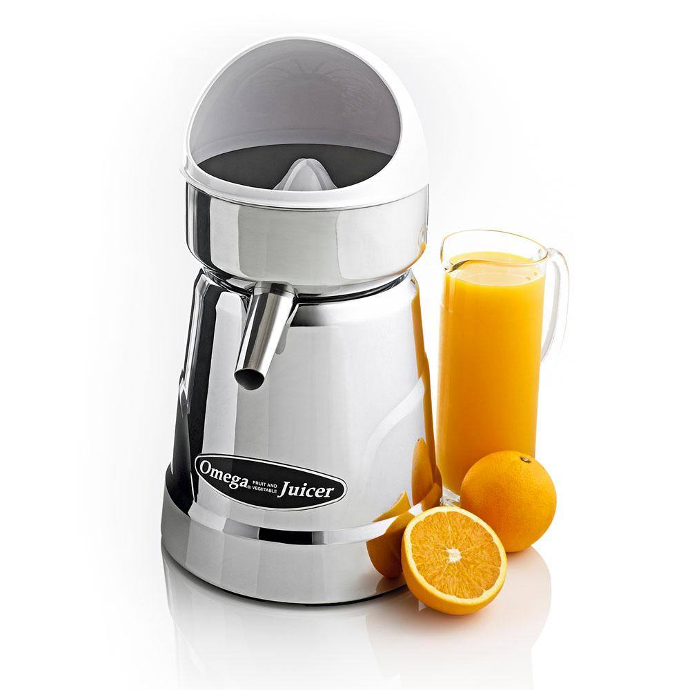 Omega Single Speed Citrus Juicer in Chrome C-20C