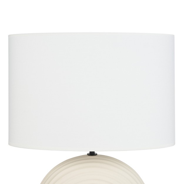 Off White Textured Ceramic Arch Table Lamp