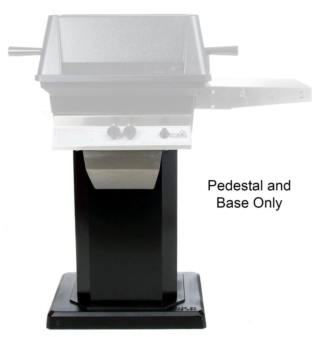 PGS ABPED-ANB Mounting Kit with ABPED Black Powder Coats Pedestal and ANB Flat Patio Base (Grill Head Not Included)