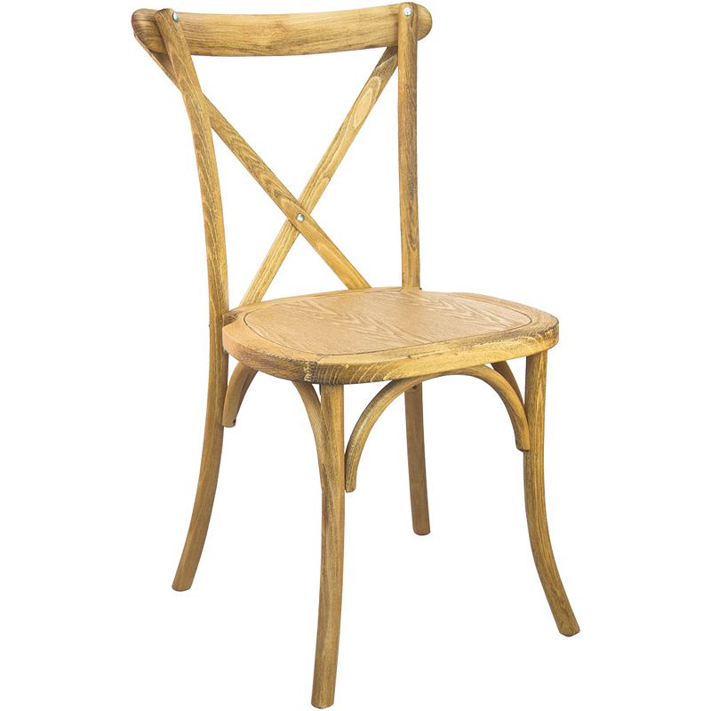 Merrick Lane Bardstown X-Back Bistro Style Wooden High Back Dining Chair