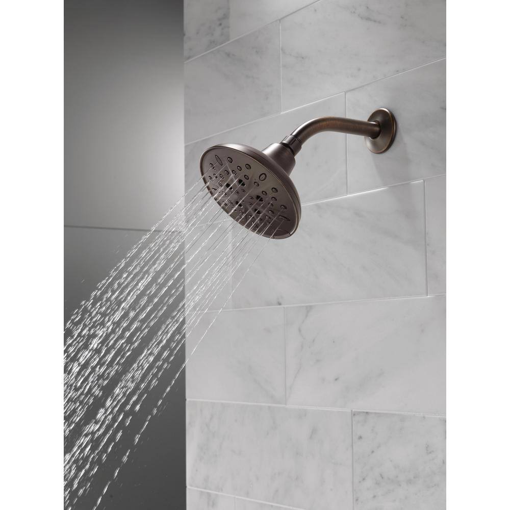 Delta 5-Spray Patterns 1.75 GPM 6 in. Wall Mount Fixed Shower Head in Venetian Bronze 75508RB