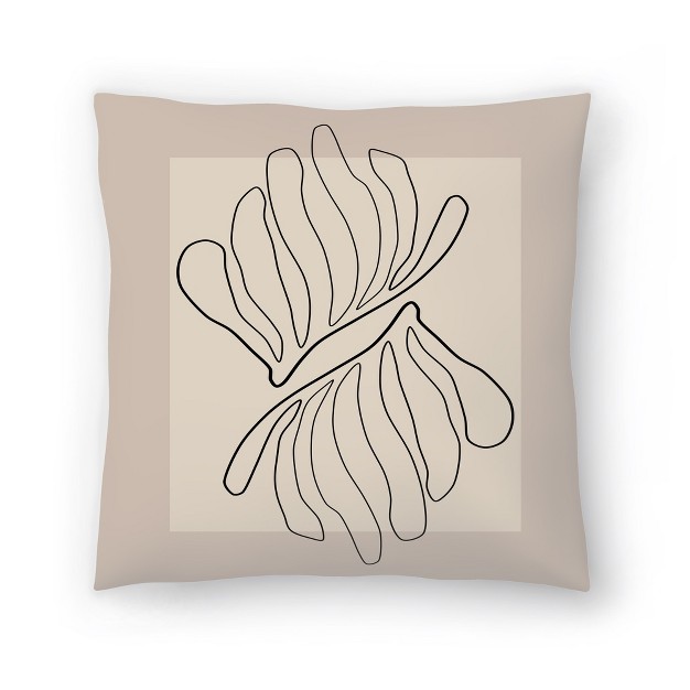 Americanflat Minimalist Floral Throw Pillow By The Print Republic