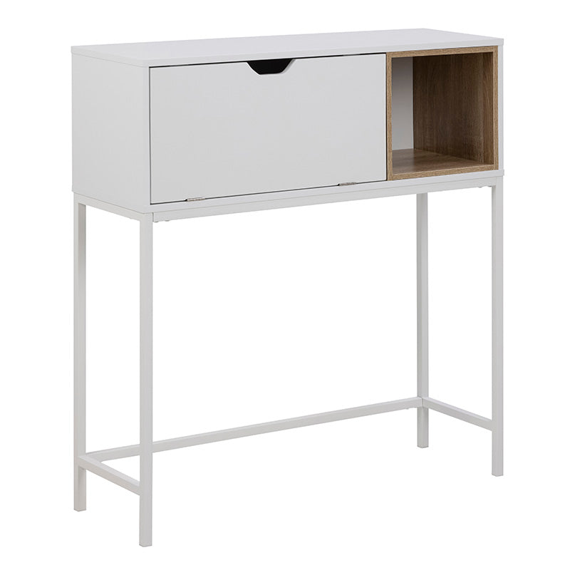 BATLEY Study Desk Console 91.5cm - White & Natural