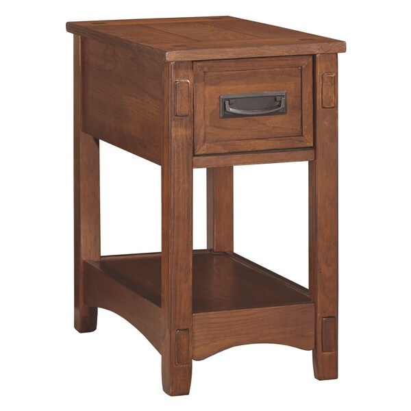 Signature Design by Ashley Breegin Brown Finish Wood Chairside End Table