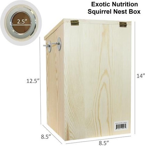 Exotic Nutrition Squirrel Nest Box Small Pet Hideout