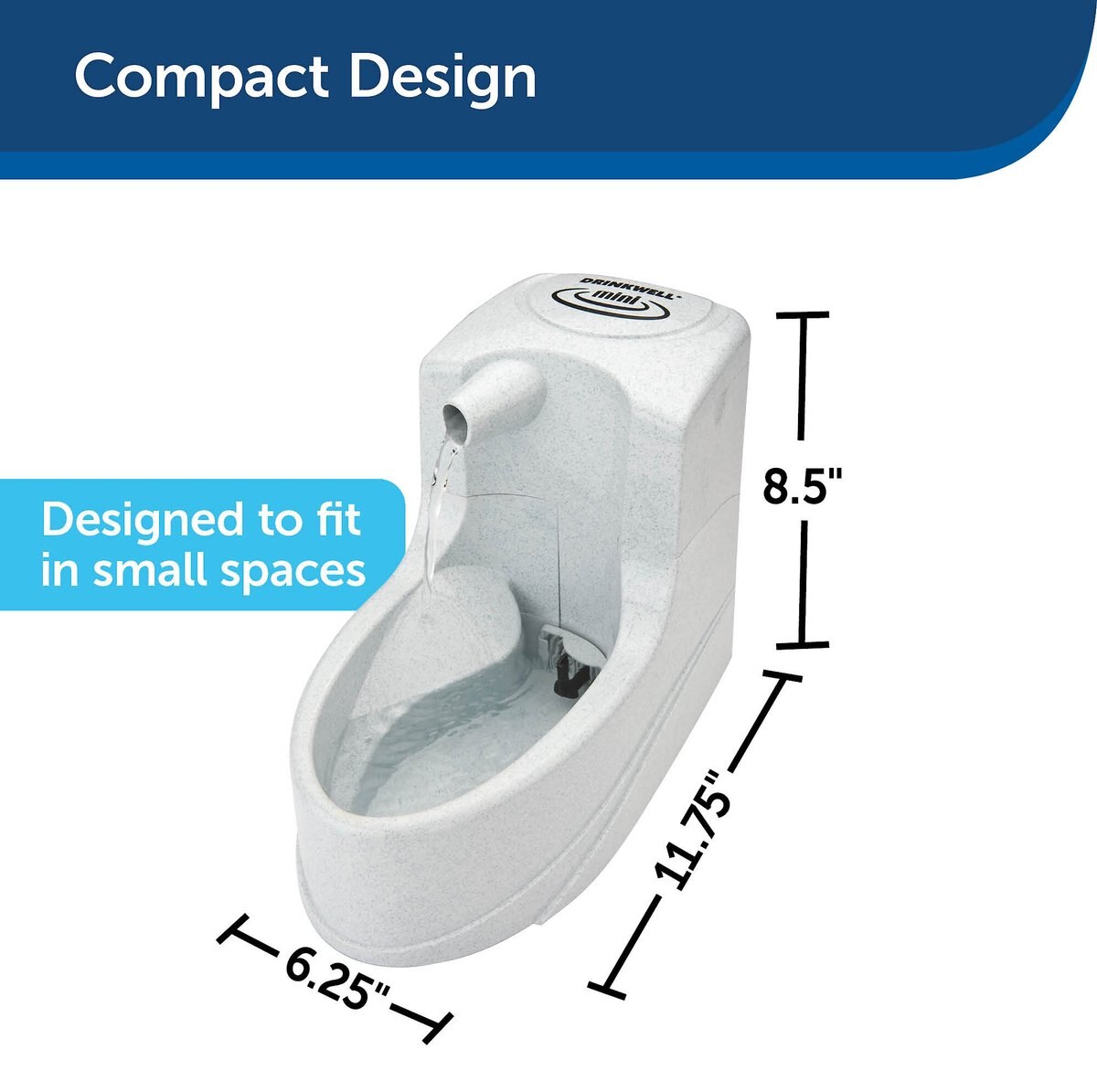 PetSafe Drinkwell Mini Plastic Dog and Cat Fountain