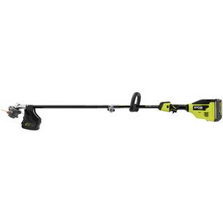 RYOBI 40V HP Brushless 15 in. Carbon Fiber Shafter String Trimmer and Edger Attachment with 4.0 Ah Battery and Charger RY40290-EDG