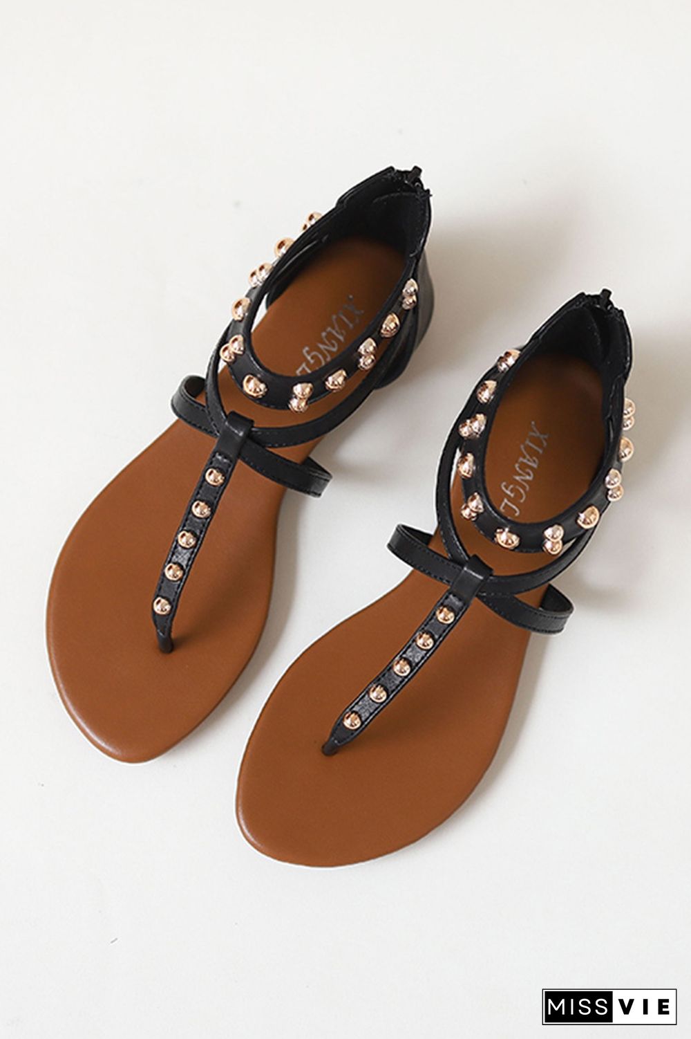 Crisscross Straps Flat Sandals