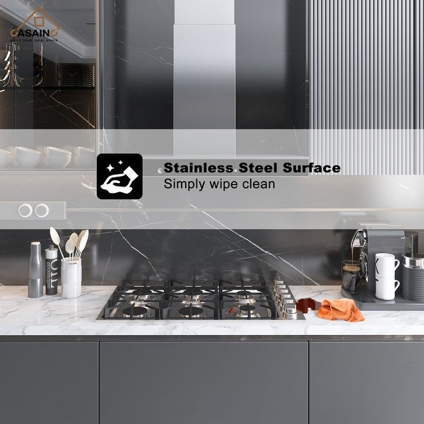 36-in 6 Burners Stainless Steel Gas Cooktop