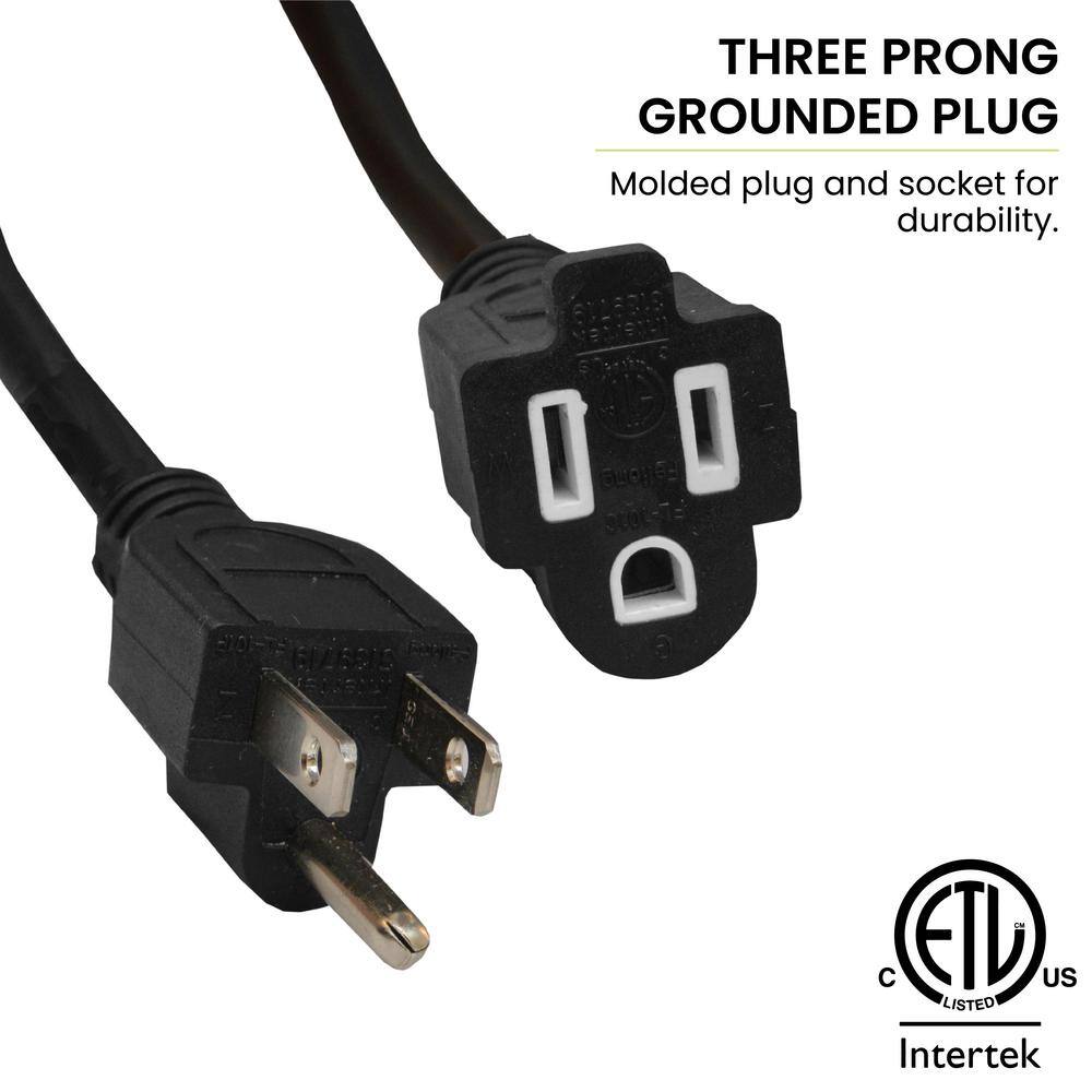 GoGreen Power 100 ft. 143 SJTW Outdoor Extension Cord - Black GG-13800BK