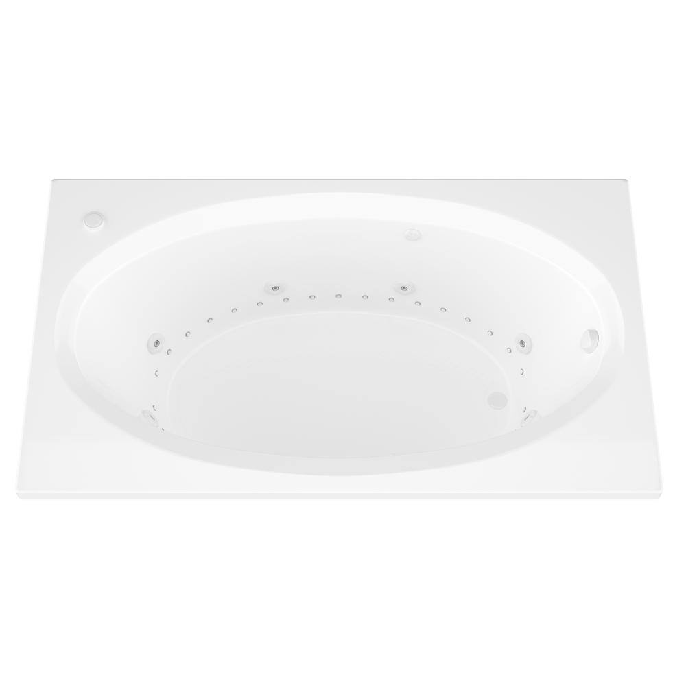 Universal Tubs Imperial 5 ft. Rectangular Drop-in Whirlpool and Air Bath Tub in White HD4260VDR