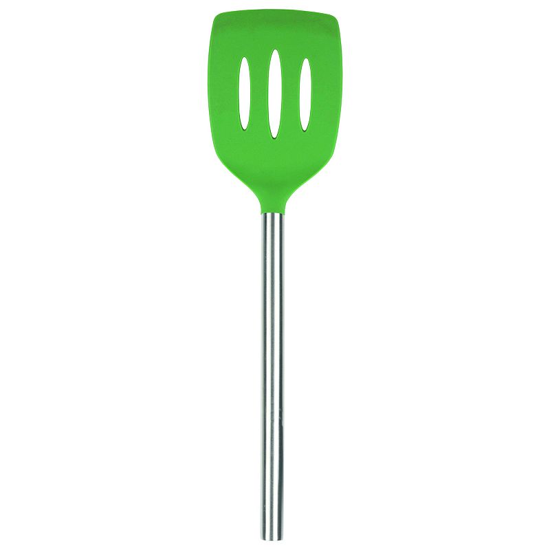 Tovolo Silicone Slotted Turner With Stainless Steel Handle