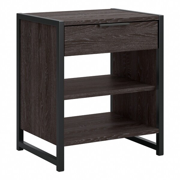 Atria Small Nightstand with Drawer and Shelves by Bush Furniture - - 34551634