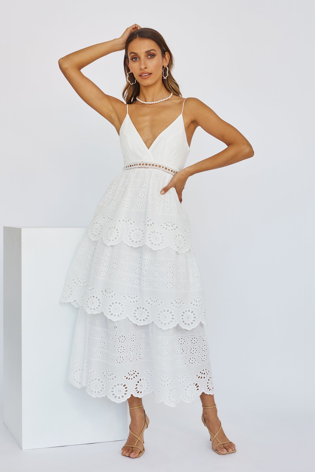 Lady Of Liberty Maxi Dress White