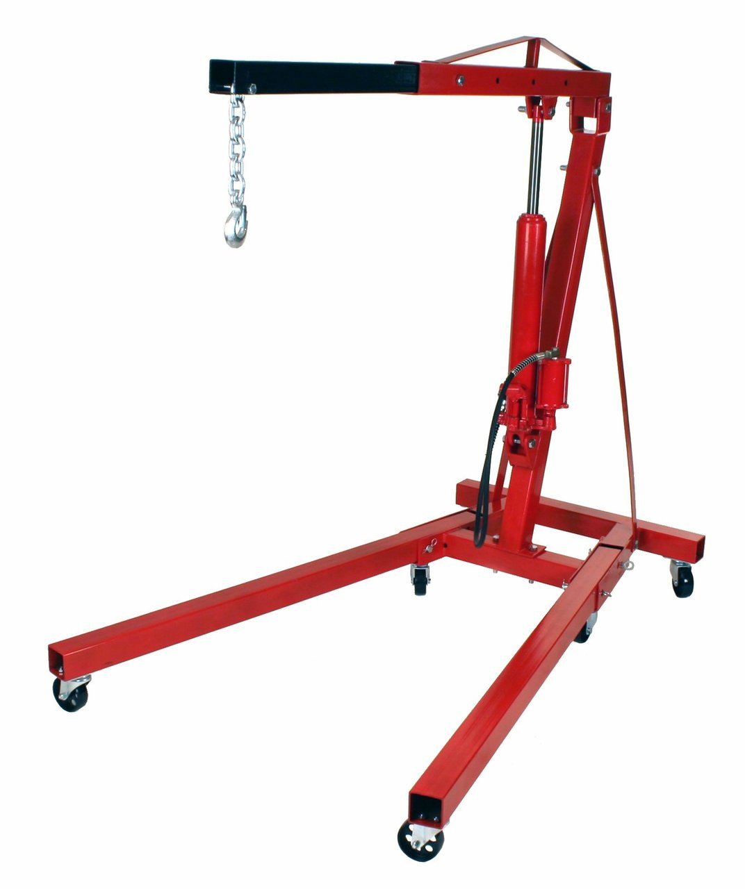 Dragway Tools 2 Ton Folding Air Hydraulic Engine Hoist Cherry Picker