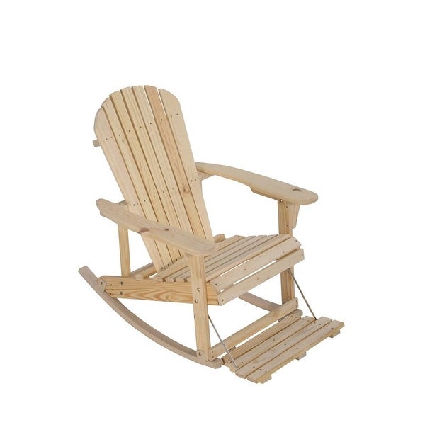 Zero Gravity Collection Adirondack Rocking Chair with Built-in Footrest (2 Pack) - Overstock - 33252666