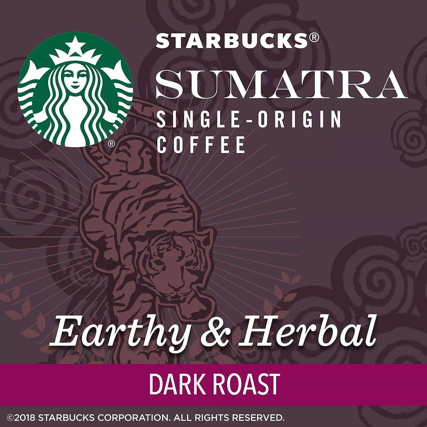 Starbucks Single Origin Sumatra Coffee K Cups 72 Ct  Crowdfused