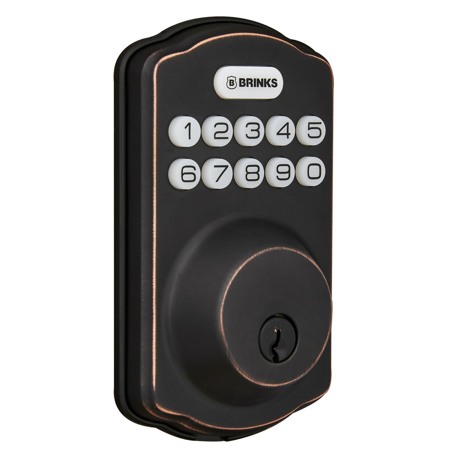 Brinks Digital Deadbolt in Tuscan Bronze Finish