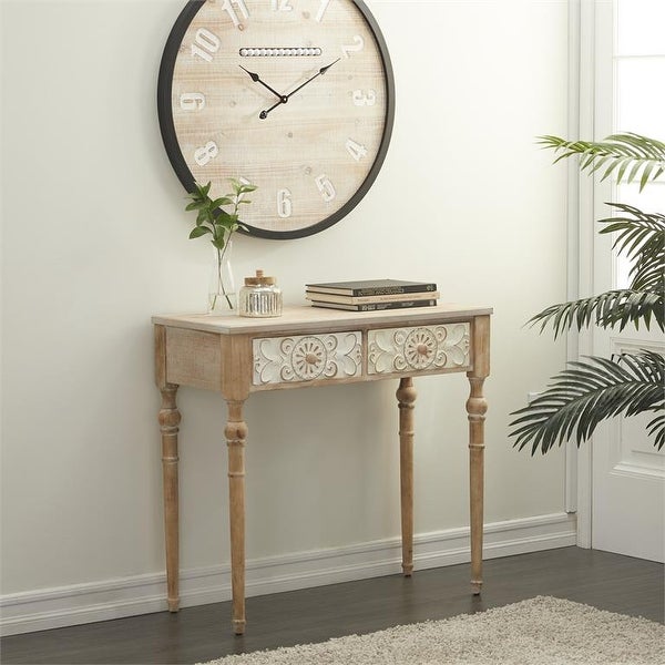 Brown Handmade Farmhouse Wood Console Table