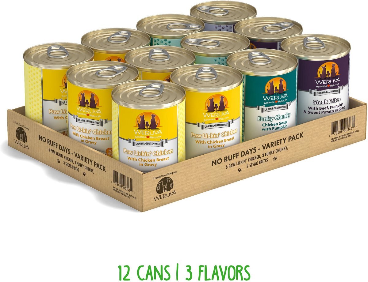 Weruva No Ruff Days Variety Pack Grain-Free Canned Dog Food