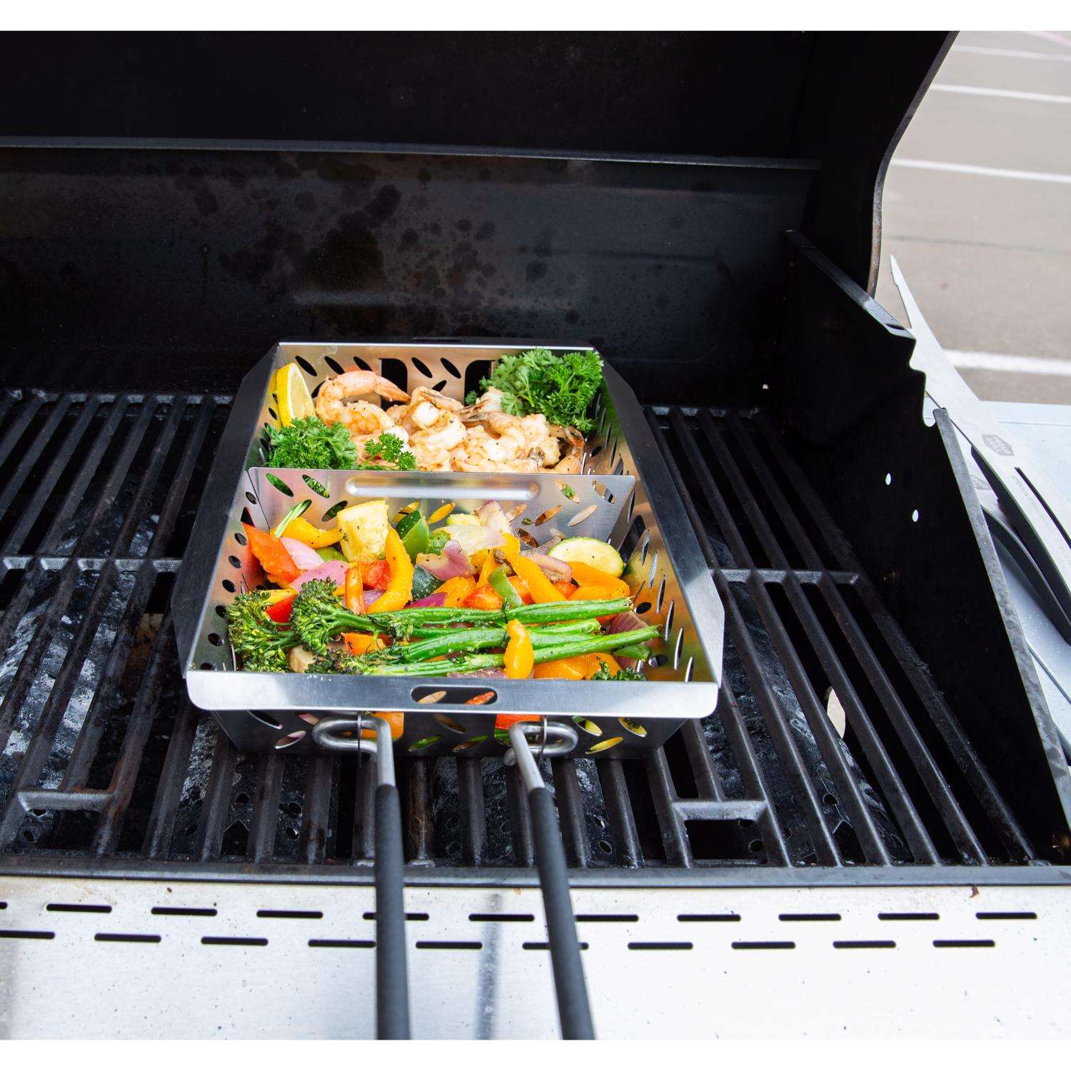 Proud Grill UltraVersatile Stainless Steel Grill Basket 15 in. L X 10 in. W 1 pk